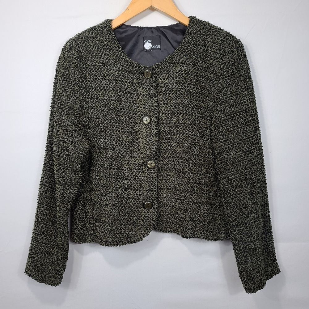 First Option Cropped button down sweater - Picture 7 of 12